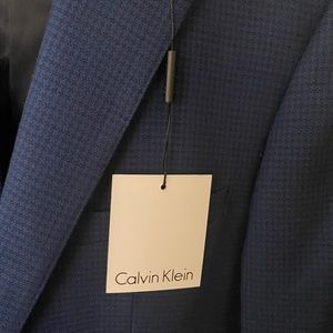 Men’s Calvin Klein Navy Blue Wool Sportscoat